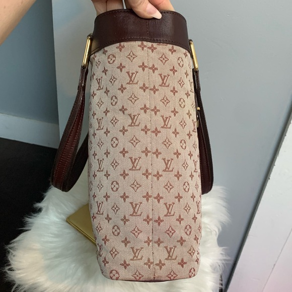 2003 authentic Louis Vuitton Lucille GM maroon and brown / tan shoulder bag - Picture 8 of 17